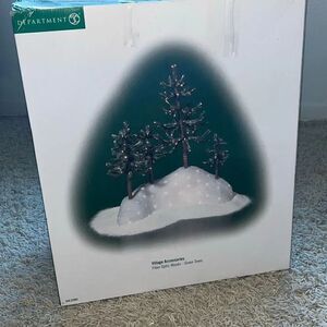 NIB Department 56 Fiber Optic Trees Green  2 available